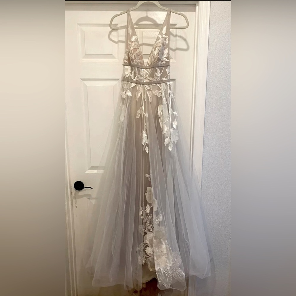 Willowby By Watters Hearst A-Line Dress BHLDN Titanium